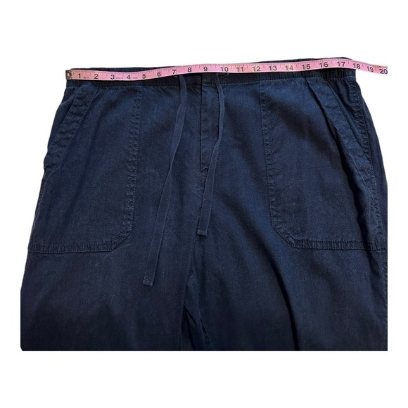 Loft | Lou & Grey Navy Blue Linen Blend Pants - Size Large - Picture 9 of 15